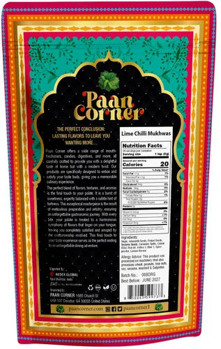 Miniatura 3 de Paan Corner Lime Chilli Mukhwas, Indian Mouth Freshener, 4.23oz