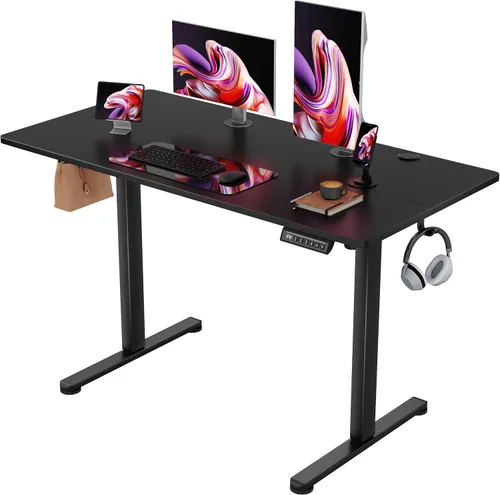 Miniatura 32 de Furmax Escritorio eléctrico de pie de 45 x 24 pulgadas, escritorio de pie para sentarse, altura ajustable, escritorio de oficina en casa con memoria