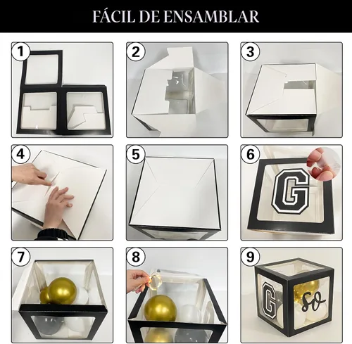Miniatura 5 de DAZONGE Decoraciones de graduación 2026 negro y dorado – Juego de 4 cajas de graduación con 139 piezas de guirnalda de arco de globos y 4 cuerdas
