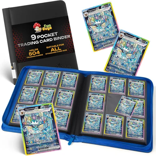 Miniatura 11 de FunGuys Carpeta para Tarjetas Comerciales de 9 Bolsillos, Carpeta de 504 Caras para Tarjetas Deportivas, Carpeta de Colección de Tarjetas
