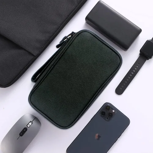 Miniatura 6 de Organizador de accesorios de viaje, bolsa electrónica para mantener los cables en orden (tamaño mediano, negro)