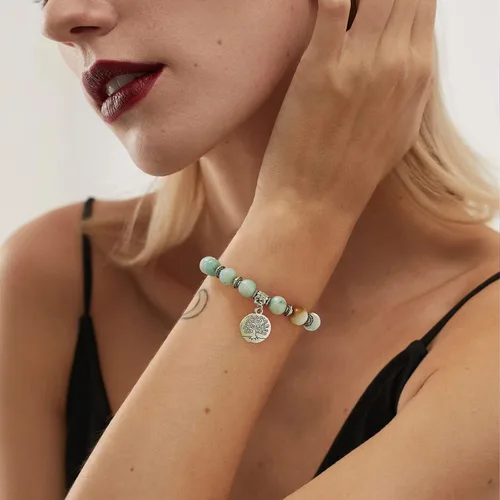 Miniatura 2 de GolbalJew Pulsera curativa para mujer, pulseras de cuentas de ansiedad, joyería de piedra curativa, pulsera de cristal para aliviar el estrés