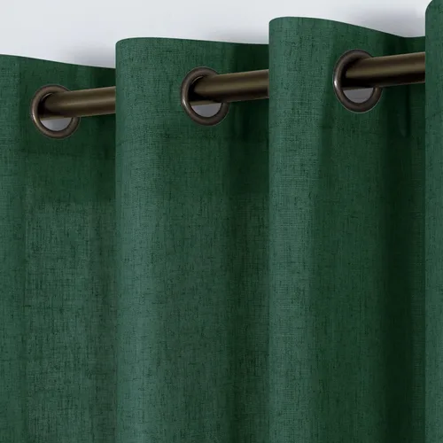 Miniatura 23 de KOUFALL Cortinas de lino azul piedra para dormitorio, 2 paneles de cortinas semitransparentes azul empolvado con ojales de bronce para sala