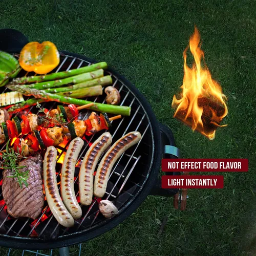 Miniatura 5 de Fire Starter Squares 192 - Arrancadores de fuego para chimenea, chimenea, parrilla de barbacoa, fuego de campamento, estufa de leña, resistente al