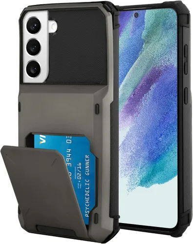 Miniatura 141 de Funda tipo cartera para Samsung Galaxy S22 Ultra con 4 ranuras para tarjetas de crédito a prueba de golpes, funda híbrida de protección reforzada