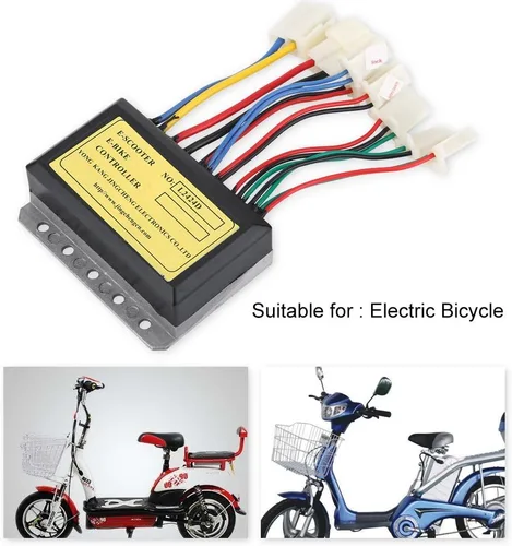 Miniatura 9 de Controlador de motor de scooter eléctrico, controlador de motor cepillado de doble voltaje de 24 V/12 V, compatibilidad universal para viajeros