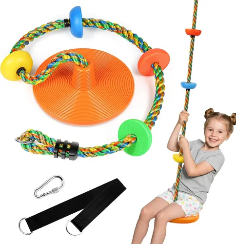 Miniatura 9 de ZNCMRR Columpio de árbol para niños Columpio de cuerda para árbol Cuerda de escalada para niños Columpios de disco resistentes para niños Accesorios