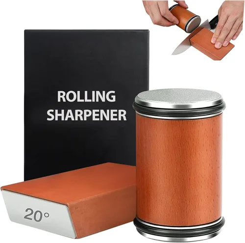 Kit de afilador de cuchillos rodantes, herramienta magnética para afilar cuchillos para regalo del día de la madre, afilado manual de forma fácil,
