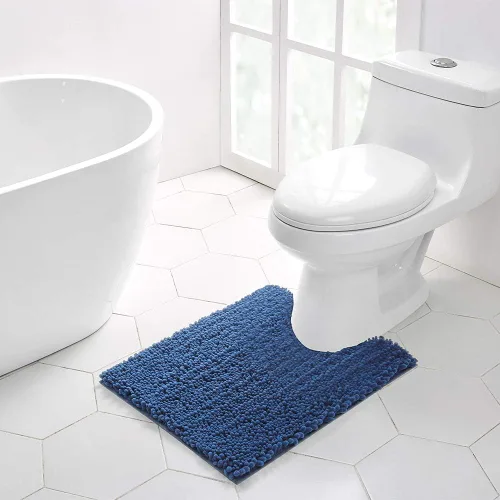 Miniatura 287 de Walensee Alfombra de baño antideslizante (24x17 pulgadas, rosa polvoriento) absorbente de agua, súper suave, lanuda de felpilla, lavable a máquina