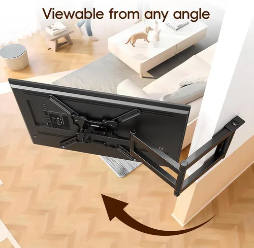 Miniatura 4 de Soporte de pared para TV de brazo largo para televisores de 26 a 65 pulgadas, soporte de pared giratorio de movimiento completo, extensión larga