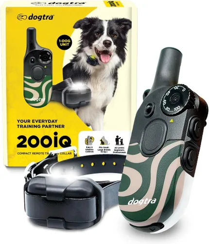 Miniatura 18 de Dogtra 200iQ Collar E de entrenamiento remoto – 100 niveles, tono, vibración, rango de 1/2 milla – Compacto, impermeable, control con una sola mano
