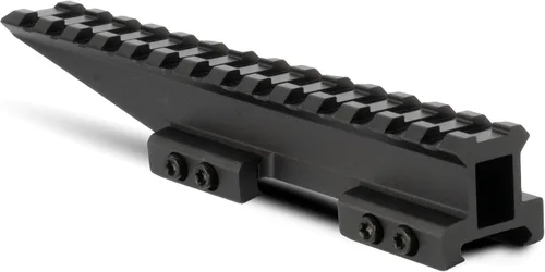 Miniatura 5 de Monstrum Shrapnel Montaje elevador de perfil bajo de Picatinny con base de parada de retroceso 14 ranuras 5 pulgadas