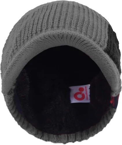 Miniatura 68 de Janey&Rubbins Gorro de punto diario con orejeras con forro polar y calavera