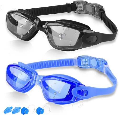 Miniatura 12 de COOLOO Gafas de natación, paquete de 2 gafas de natación para hombres y mujeres, gafas de natación para adultos, jóvenes, adolescentes, niños, gafas