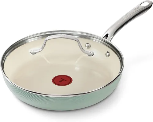 Miniatura 11 de Juegos de utensilios de cocina T-fal Revive de cerámica, juego de ollas y sartenes antiadherentes, (12 piezas), recubierto de cerámica Gris Stone
