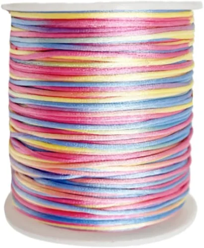 Miniatura 9 de Cordón de nailon teñido de 0.039 pulgadas x 100 yardas, hilo de cuentas para collares de macramé de cola de ratón, pulseras de amistad, fabricación