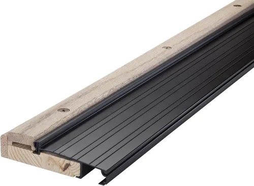 Miniatura 9 de M-D Building Products 76281 4-9/16 pulgadas x 1-1/8 pulgadas x 73 pulgadas. Umbral ajustable plateado de aluminio y madera dura