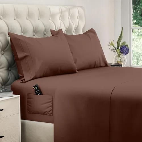 Miniatura 46 de DREAMCARE Juego de sábanas California King, 6 piezas, sábanas refrescantes para cama, sábanas Cal King de hasta 21 pulgadas de profundidad, 02