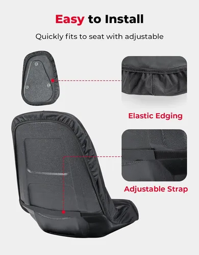 Miniatura 4 de KEMIMOTO UTV - Juego de 2 fundas de asiento con orificios de drenaje, resistente al agua Oxford 1680D, compatible con Hisun/Axis 500 700, Massimo
