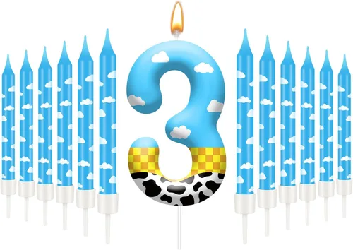 Miniatura 23 de 13 piezas de velas temáticas de coches de carreras para cumpleaños en negro y blanco con número de carrera 1 a cuadros, velas para tarta de coche