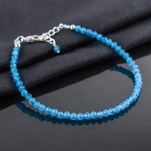 Miniatura 17 de Yanara Stone Bracelets For Women Beads Dainty Gemstones Jewelry for Women Birthstone, Chakra Energy Healing Crystals, Silver Plated Chain 8 inch