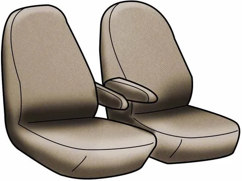 Miniatura 2 de Coverking Custom Fit Center 50/50 - Funda de asiento de cubo para modelos seleccionados Chevrolet Suburban 1500/2500, neopreno (negro)