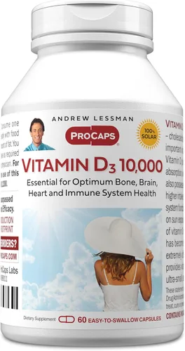 Miniatura 9 de Andrew Lessman Vitamina Cápsulas – Alta Potencia, esencial para la absorción de calcio, apoya la salud de los huesos, la función muscular saludable