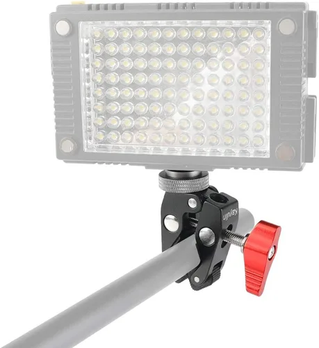 Miniatura 4 de Soporte de abrazadera de cangrejo con adaptador de tornillo de 1/4 "para trípode de cámara de luz flash de estudio (negro)