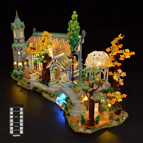LightGo Kit de iluminación LED diseñado para El Señor de los Anillos Rivendell compatible con Lego 10316 Juego de construcción - No incluye modelo