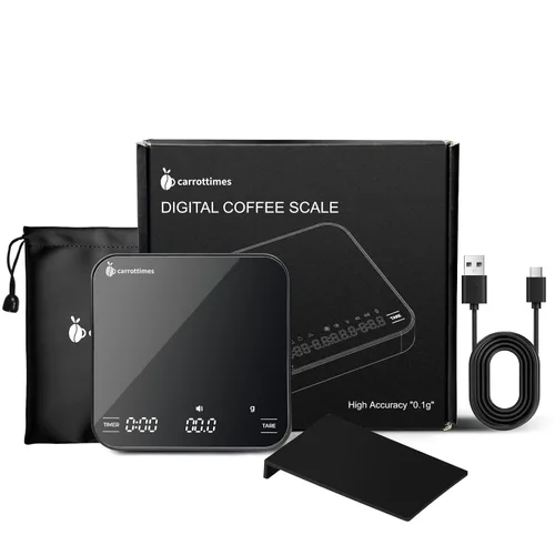 Miniatura 7 de Mini báscula de café recargable con temporizador, escala de espresso de precisión de 4.4 lbs/0.00 oz, báscula de café digital portátil con 4 modos