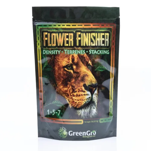 GreenGro Flower Finisher - Fertilizante orgánico NPK y potenciador de floración grande para plantas en flor/nutrientes ideales para maximizar los