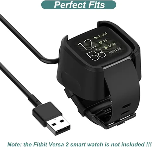 Miniatura 3 de Cargador para Fitbit Versa 2, cable de carga de repuesto con cable USB de 3.3 pies para reloj inteligente Versa2