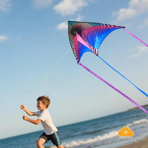 Miniatura 5 de ORGCLDKT-Rainbow Cruiser Delta Kite, Kites for Kids Ages 8-12,4-8,Boys,Girls,Kites for Adults,Beach,Beginners,Giant.1Pc or 3Pcs Pack. Easy to Fly.