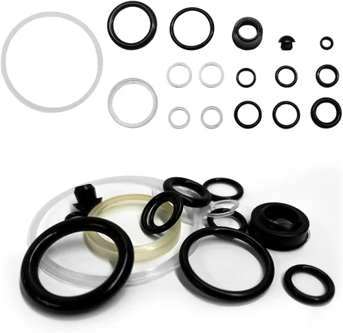 Miniatura 8 de Kit de 17 sellos para gato de piso, sello de junta tórica hidráulica horizontal de 3 toneladas con tapón de llenado de aceite, juego de reparación