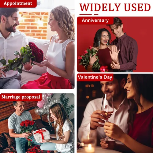 Miniatura 7 de Uñas postizas cuadradas cortas a presión para el día de San Valentín, uñas blancas francesas con pegamento, uñas postizas con diseño de corazón