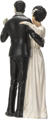 Miniatura 2 de Pacific Giftware Frank and Bride Dancing Figurine, estatua gótica coleccionable de Frankenstein, 5.25 x 5 x 12 pulgadas
