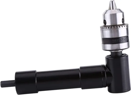 Miniatura 8 de Adaptador de taladro de ángulo recto Extensión de mandril de vástago hexagonal de 90 grados 0.315 in para taladros eléctricos