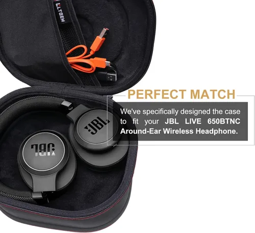 Miniatura 4 de LTGEM - Funda rígida para auriculares JBL, color gris y negro
