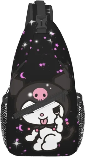 Bolso casual para el pecho, bolso cruzado de dibujos animados, bolso de hombro kawaii para ciclismo, deportes, senderismo