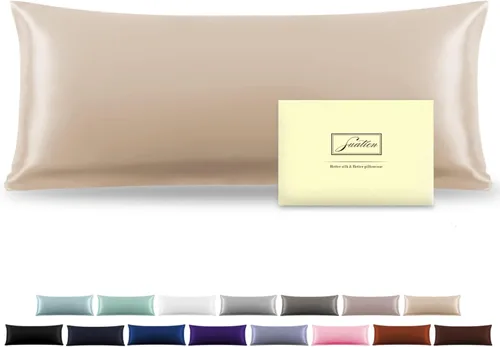 Miniatura 19 de Funda de almohada de seda para cabello y piel, suave, transpirable y sedosa 100% seda Queen, juego de 2, fundas de almohada de seda de morera
