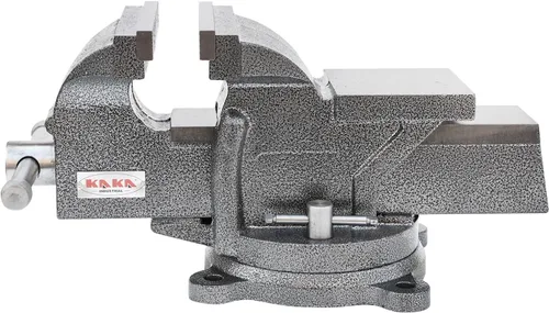 Miniatura 14 de KAKA INDUSTRIAL Prensas de banco de 3 pulgadas de ancho de mandíbula, apertura de mandíbula de 3.5 pulgadas, Base giratoria resistente