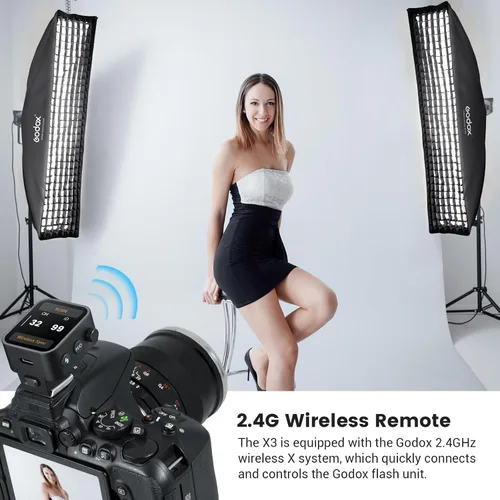 Miniatura 5 de Disparador de flash Godox X3 X3-C para Canon, pantalla OLED de alta definición, función HSS TTL TCM de 1/8000 s, transmisor de carga USB-C