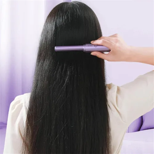 Miniatura 6 de Mini alisador de pelo recargable, mini alisador de pelo de viaje 2 en 1, alisador de pelo portátil inalámbrico recargable USB-c (verde, 1 unidad)