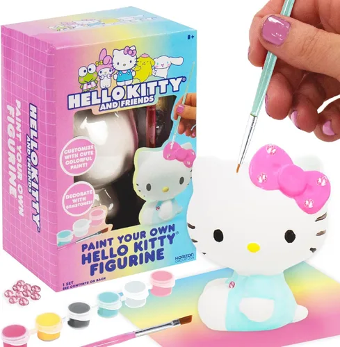 Miniatura 11 de Hello Kitty® y My Melody™ Kit para pintar tus propios adornos navideños, juego de manualidades de cerámica para las fiestas, paquete de 2