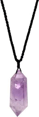 Miniatura 14 de Collar grande de cristal curativo de 2 pulgadas, colgante mineral natural con cordón ajustable