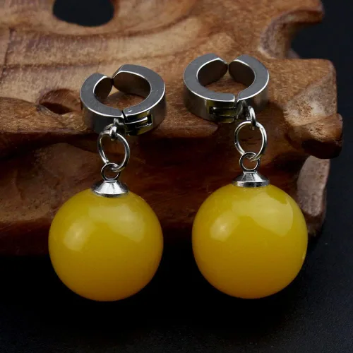 Miniatura 6 de KANGSHUN Goku Anime - Aretes de ágata con clip