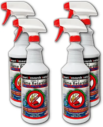 Miniatura 9 de Solución líquida en aerosol ignífuga (clase A para textiles naturales, madera cruda, materiales absorbentes y más) ecológica, no tóxica, C.A.C.