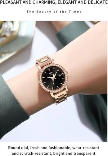 Miniatura 7 de Fate Love Relojes para mujer, juego de collar de movimiento de cuarzo japonés, conjunto de joyas de corazón, impermeable, 100 pies, analógico, reloj