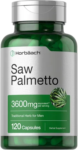 Horbäach Saw Palmetto Extract | 120 cápsulas | Fórmula sin OMG y sin gluten | de Saw Palmetto Berries