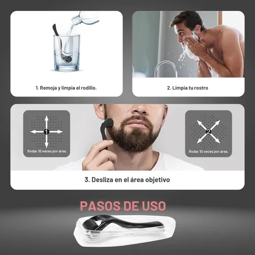Miniatura 3 de Rodillo Derma de titanio 540, rodillo de microagujas para hombres y mujeres, uso doméstico, rodillo de microagujas para el cuidado de la piel A9